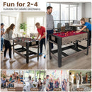3-in-1 Swivel Foosball, Pool and Table Tennis Table – Brown