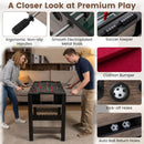 3-in-1 Swivel Foosball, Pool and Table Tennis Table – Brown