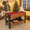 138 cm Swivel Foosball and Pool Table – Brown