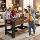 138 cm Swivel Foosball and Pool Table – Brown