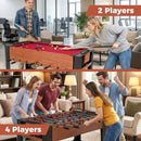 138 cm Swivel Foosball and Pool Table – Brown