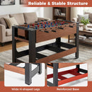 138 cm Swivel Foosball and Pool Table – Brown
