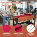138 cm Swivel Foosball and Pool Table – Brown