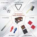 138 cm Swivel Foosball and Pool Table – Brown