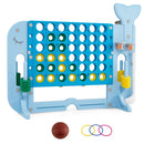 4-in-1 Jumbo Garden Game with Cup Holders – Blue