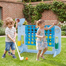 4-in-1 Jumbo Garden Game with Cup Holders – Blue