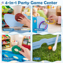 4-in-1 Jumbo Garden Game with Cup Holders – Blue