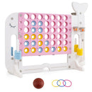 4-in-1 Jumbo Garden Game with Cup Holders – Pink