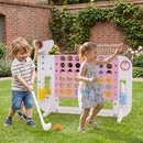 4-in-1 Jumbo Garden Game with Cup Holders – Pink