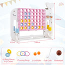 4-in-1 Jumbo Garden Game with Cup Holders – Pink