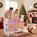 4-in-1 Jumbo Garden Game with Cup Holders – Pink
