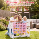 4-in-1 Jumbo Garden Game with Cup Holders – Pink