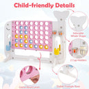 4-in-1 Jumbo Garden Game with Cup Holders – Pink