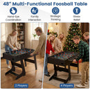 121cm Folding Foosball Table with Reinforced Legs – UY10282BK