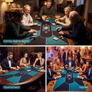 180 cm Roll-Up Poker Mat with Carrying Bag – Green