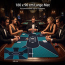 180 cm Roll-Up Poker Mat with Carrying Bag – Green