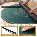 Round Poker Mat with Carrying Bag – Green / 100 cm