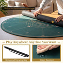 Round Poker Mat with Carrying Bag – Green / 120 cm