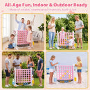 4-in-1 Jumbo Garden Game with Adjustable Height – Pink