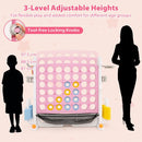 4-in-1 Jumbo Garden Game with Adjustable Height – Pink