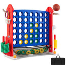 4-in-1 Jumbo Garden Game with Adjustable Height – Red