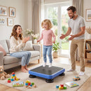 Kids Mini Trampoline Rebounder Board with Elastic Rope – Blue