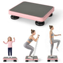 Kids Mini Trampoline Rebounder Board with Elastic Rope – Pink