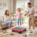 Kids Mini Trampoline Rebounder Board with Elastic Rope – Red