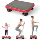 Kids Mini Trampoline Rebounder Board with Elastic Rope – Red