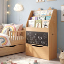Wooden Kids Bookshelf and Toy Storage Toddler Book Rack with Movable Storage Drawer product image 2