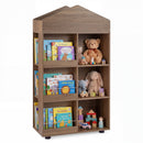 Wooden Kids Bookshelf and Toy Storage, Toddler Dollhouse Bookcase with Multiple Compartments product image 1