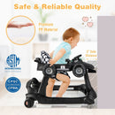4-in-1 Racing Car Baby Walker with Music and Lights — Black — image 8