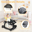4-in-1 Racing Car Baby Walker with Music and Lights — Black — image 9