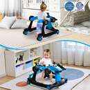 4-in-1 Racing Car Baby Walker with Music and Lights — Blue — image 1