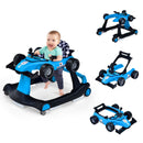 4-in-1 Racing Car Baby Walker with Music and Lights — Blue — image 2