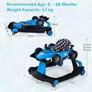 4-in-1 Racing Car Baby Walker with Music and Lights — Blue — image 4