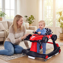 4-in-1 Racing Car Baby Walker with Music and Lights — Red — image 1