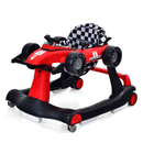 4-in-1 Racing Car Baby Walker with Music and Lights — Red — image 2