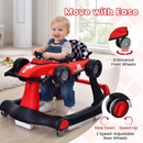 4-in-1 Racing Car Baby Walker with Music and Lights — Red — image 5