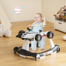 4-in-1 Racing Car Baby Walker with Music and Lights — White — image 1