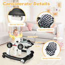 4-in-1 Racing Car Baby Walker with Music and Lights — White — image 3