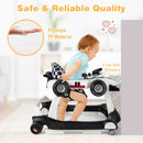 4-in-1 Racing Car Baby Walker with Music and Lights — White — image 5