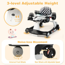 4-in-1 Racing Car Baby Walker with Music and Lights — White — image 6