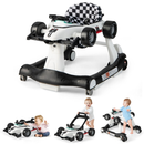 4-in-1 Racing Car Baby Walker with Music and Lights — White — image 8