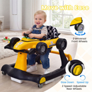 4-in-1 Racing Car Baby Walker with Music and Lights — Yellow — image 2