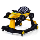 4-in-1 Racing Car Baby Walker with Music and Lights — Yellow — image 3