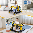 4-in-1 Racing Car Baby Walker with Music and Lights — Yellow — image 5