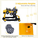 4-in-1 Racing Car Baby Walker with Music and Lights — Yellow — image 8