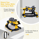 4-in-1 Racing Car Baby Walker with Music and Lights — Yellow — image 9