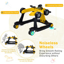 4-in-1 Racing Car Baby Walker with Music and Lights — Yellow — image 10